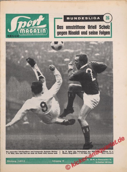 Sportmagazin Nr. 14A, 6.4.1964 bis 12.4.1964
