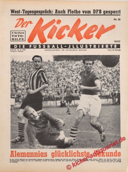 Kicker Nr. 35W, 31.8.1953 bis 6.9.1953