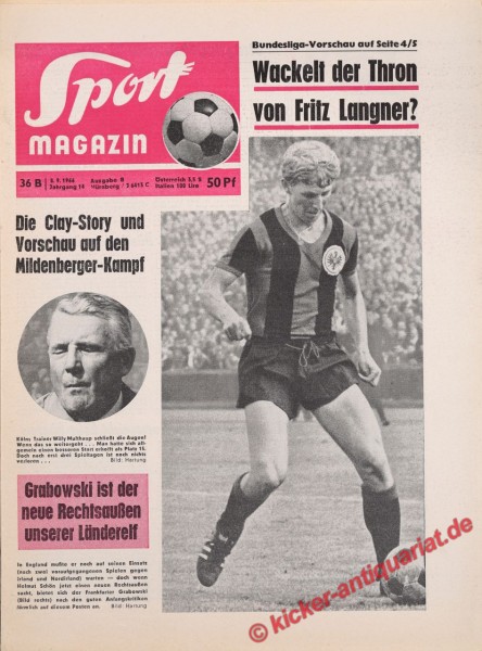 Sportmagazin Nr. 36B, 8.9.1966 bis 14.9.1966