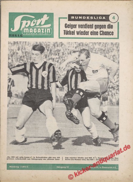 Sportmagazin Nr. 37A, 16.9.1963 bis 22.9.1963