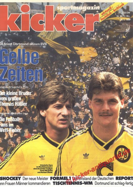 Kicker Sportmagazin Nr. 26, 28.3.1989 bis 3.4.1989