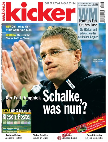 Kicker Sportmagazin Nr. 100, 12.12.2005 bis 18.12.2005
