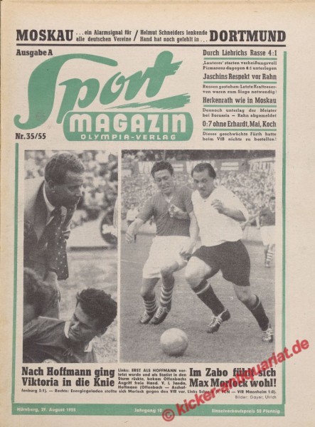 Sportmagazin Nr. 35A, 29.8.1955 bis 4.9.1955