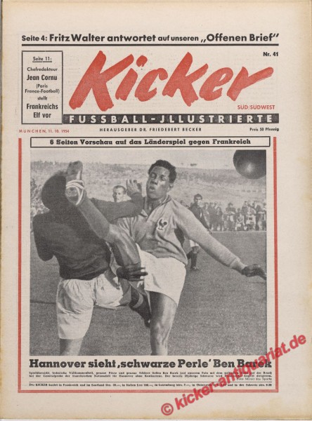 Kicker Nr. 41, 11.10.1954 bis 17.10.1954