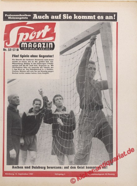 Sportmagazin Nr. 37B, 12.9.1957 bis 18.9.1957