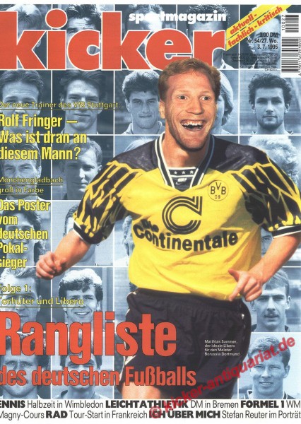Kicker Sportmagazin Nr. 54, 3.7.1995 bis 9.7.1995