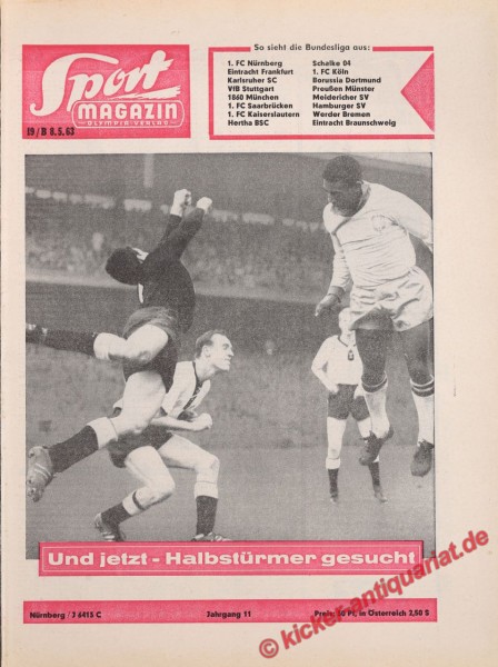 Sportmagazin Nr. 19B, 8.5.1963 bis 14.5.1963
