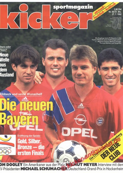 Kicker Sportmagazin Nr. 60, 27.7.1992 bis 2.8.1992