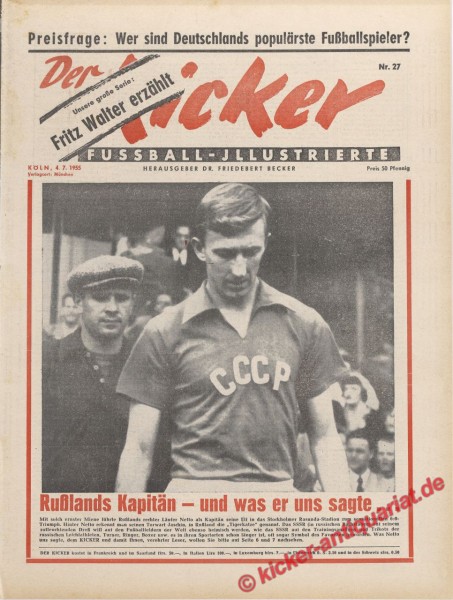 Kicker Nr. 27, 4.7.1955 bis 10.7.1955