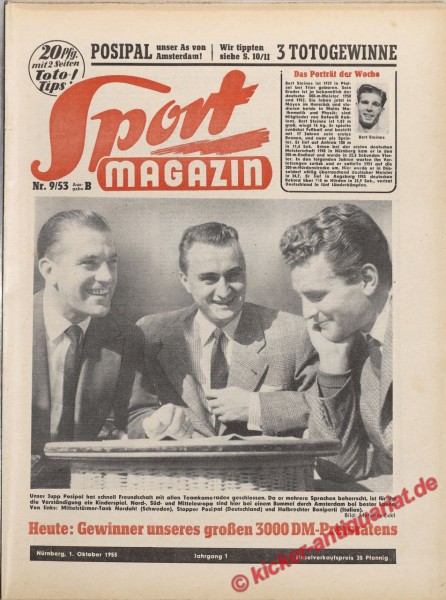 Sportmagazin Nr. 9B, 1.10.1953 bis 7.10.1953