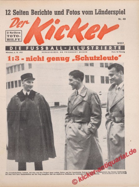 Kicker Nr. 40W, 6.10.1952 bis 12.10.1952