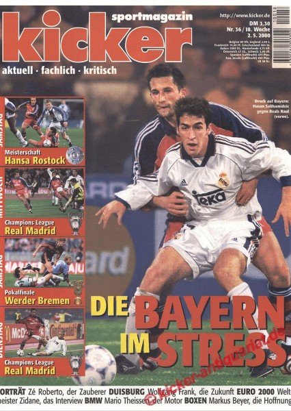Kicker Sportmagazin Nr. 36, 1.5.2000 bis 7.5.2000