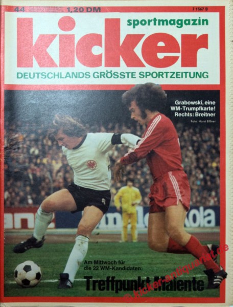 Kicker Sportmagazin Nr. 44, 27.5.1974 bis 2.6.1974