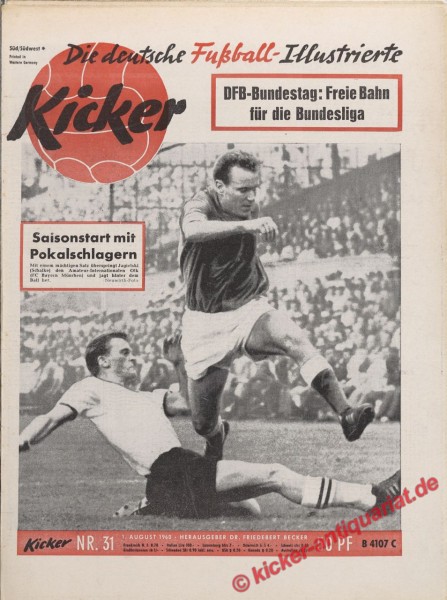 Jagielski (Schalke) den Amateur-Internationalen Olk (FC Bayern München)