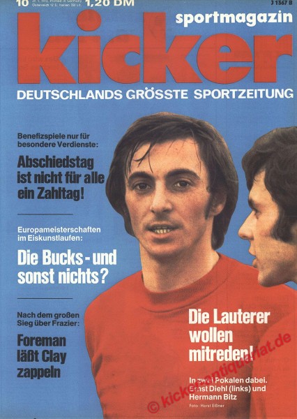 Kicker Sportmagazin Nr. 10, 29.1.1973 bis 4.2.1973