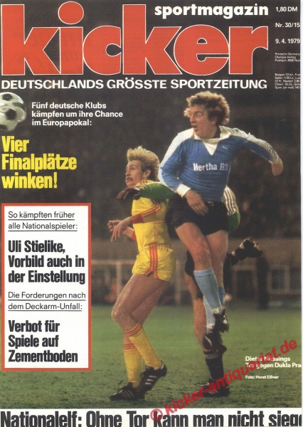 Kicker Sportmagazin Nr. 30, 9.4.1979 bis 15.4.1979