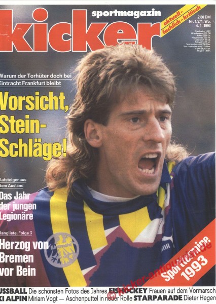 Kicker Sportmagazin Nr. 1, 4.1.1993 bis 10.1.1993