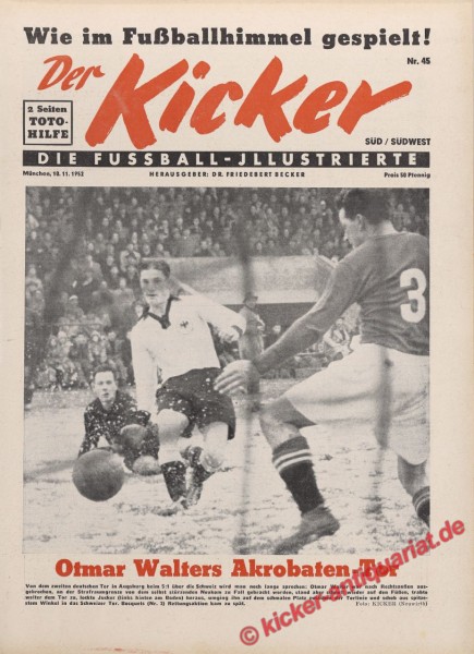 Kicker Nr. 45, 10.11.1952 bis 16.11.1952