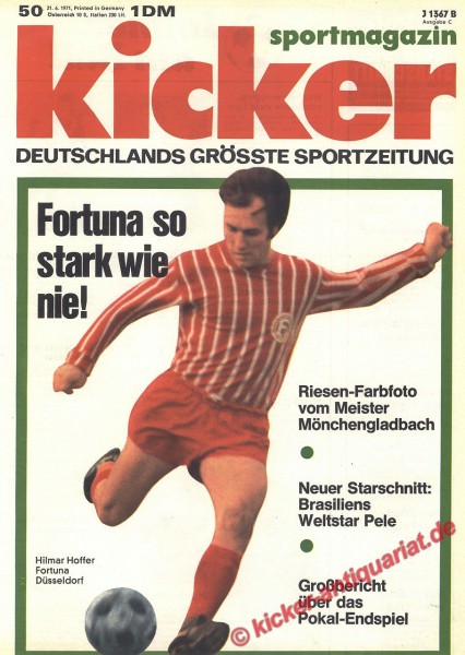 Kicker Sportmagazin Nr. 50, 21.6.1971 bis 27.6.1971
