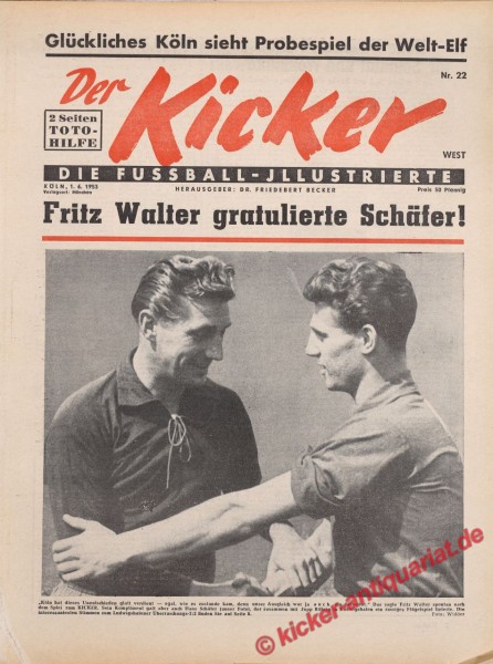 Kicker Nr. 22W, 1.6.1953 bis 7.6.1953