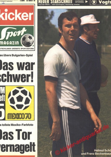 Kicker Weltmeisterschaft Mexico 1970 Heft Nummer 5