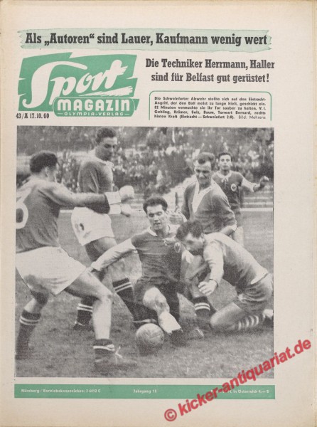 Sportmagazin Nr. 43A, 24.10.1960 bis 30.10.1960