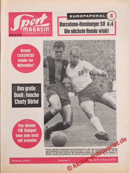 Sportmagazin Nr. 47B, 21.11.1963 bis 27.11.1963