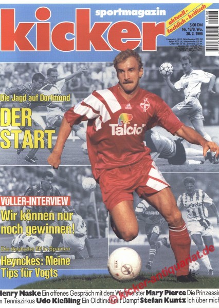 Kicker Sportmagazin Nr. 16, 20.2.1995 bis 26.2.1995