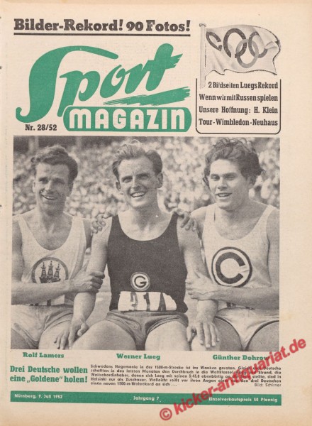 Sportmagazin Nr. 28A, 9.7.1952 bis 15.7.1952