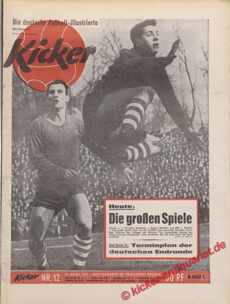 Kicker Nr. 12, 19.3.1962 bis 25.3.1962