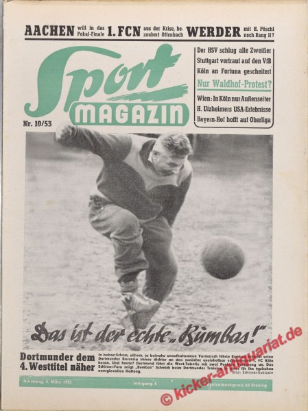 Sportmagazin Nr. 10A, 4.3.1953 bis 10.3.1953