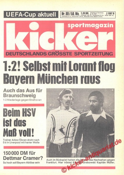 Kicker Sportmagazin Nr. 99, 8.12.1977 bis 14.12.1977