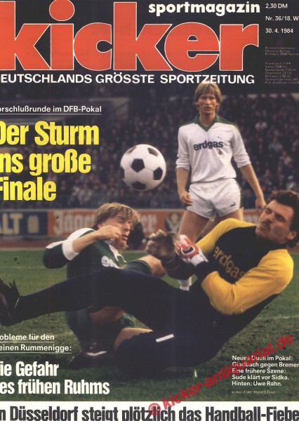 Sidka (Werde Bremen) und Rahn (Borussia Mönchengladbach)