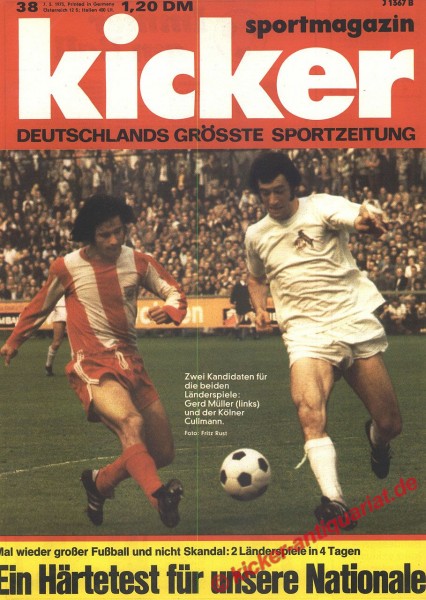 Kicker Sportmagazin Nr. 38, 7.5.1973 bis 13.5.1973