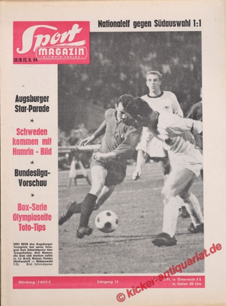 Sportmagazin Nr. 38B, 17.9.1964 bis 23.9.1964