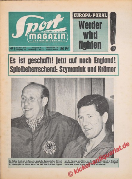 Sportmagazin Nr. 47A, 15.11.1965 bis 21.11.1965