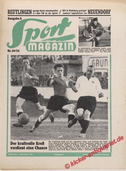 Sportmagazin Nr. 44A, 1.11.1954 bis 7.11.1954
