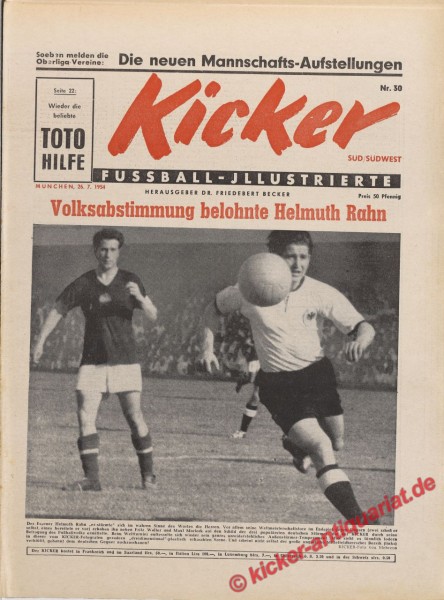 Kicker Nr. 30, 26.7.1954 bis 1.8.1954