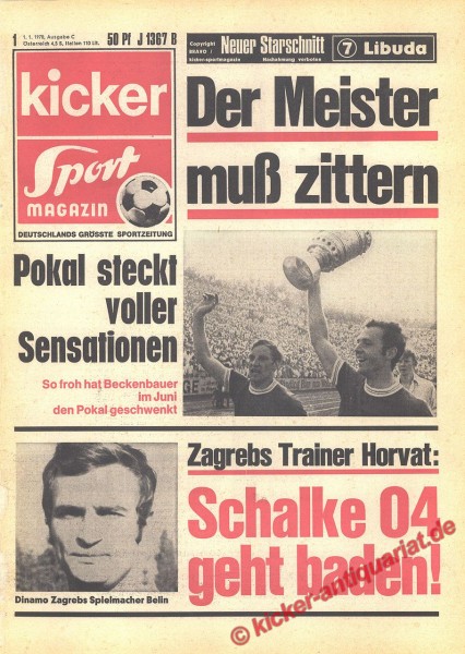 Kicker Sportmagazin Nr. 1, 1.1.1970 bis 7.1.1970