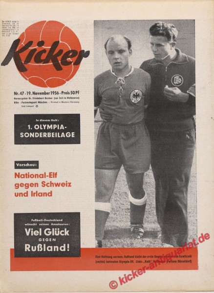 Kicker Nr. 47, 19.11.1956 bis 25.11.1956