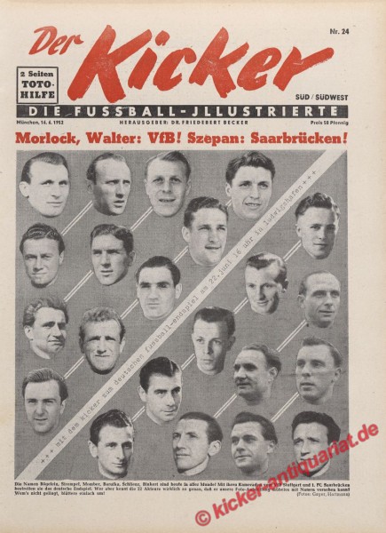 Kicker Nr. 24, 16.6.1952 bis 22.6.1952