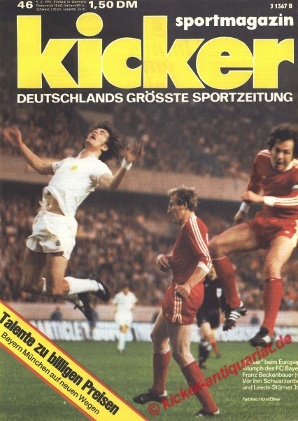 Kicker Sportmagazin Nr. 46, 9.6.1975 bis 15.6.1975