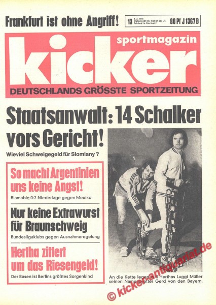Kicker Sportmagazin Nr. 13, 8.2.1973 bis 14.2.1973