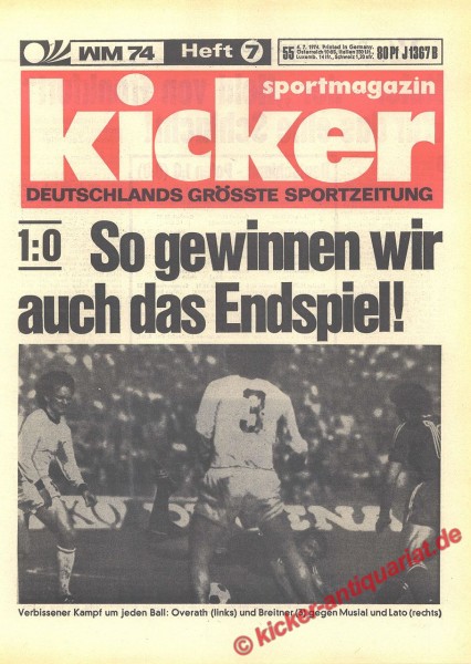 WM 1974: 1:0 – So gewinnen wir auch das Endspiel!