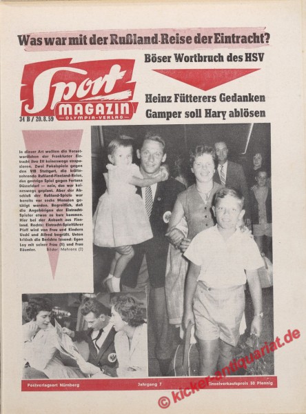 Sportmagazin Nr. 34B, 20.8.1959 bis 26.8.1959