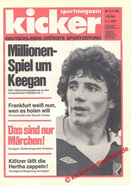 Kicker Sportmagazin Nr. 3, 4.1.1979 bis 10.1.1979