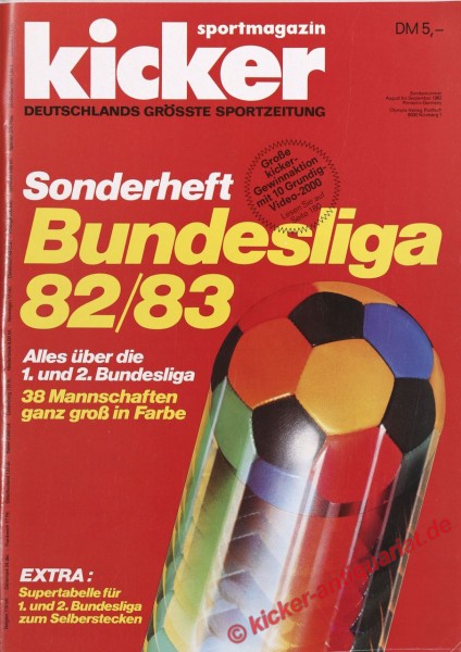 Kicker Sonderheft BL 1982/83