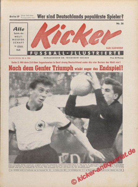 Kicker Nr. 26, 29.6.1954 bis 5.7.1954