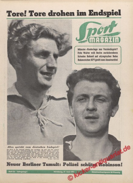 Sportmagazin Nr. 26, 27.6.1951 bis 3.7.1951
