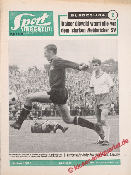 Sportmagazin Nr. 35A, 2.9.1963 bis 8.9.1963